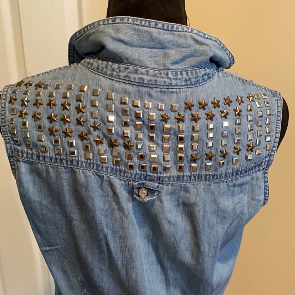 INC International Concepts Sz 6 Denim Shirt